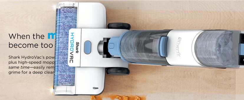 Shark WD201 HydroVac Cordless Pro XL 3-in-1 Vacuum, Mop & Self-Cleaning System with Antimicrobial Brushroll* & Solution for Multi-Surface, Hardwood, Tile, Marble & Area Rugs, Pure Water