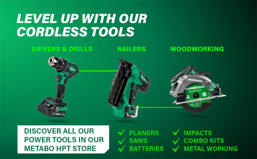 Metabo HPT 18V MultiVolt 1/2" Cordless Brushless Driver Drill Kit, High Power Drill Set with Bag, 2 Lithium-Ion Metabo Batteries and Charger, Compact Lightweight Power Driver, DS18DEX