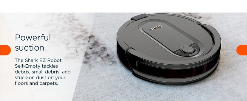 Shark AV911S EZ Robot Vacuum with Self-Empty Base, Bagless, Row-by-Row Cleaning, Perfect for Pet Hair, Compatible with Alexa, Wi-Fi, Gray, 30 Day Capacity