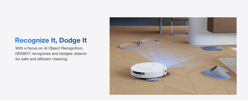 ECOVACS DEEBOT T50 PRO Omni Robot Vacuum and Mop, 3.19” Ultra-Slim, 15,000Pa Suction, ZeroTangle 2.0, TruEdge Edge Cleaning, AIVI 3D Obstacle Avoidance, Auto Mop Wash & Dry, Self-Emptying,White