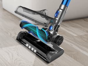 Cordless Vacuum Cleaner, 8-in-1 Lightweight Stick Vacuum with Powerful Suction, Self-Standing, 40 Mins Max Runtime, Rechargeable Vacuum Cleaners for Home, Hardwood Floor, Carpet, Pet Hair N3S