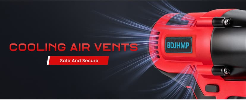 Cordless Impact Wrench, 1106 FT-lbs 1500Nm Brushless Impact Gun 1/2", 18V 2 * 5.0 Ah Multifunction Power Impact Driver for Home Car Truck Mower