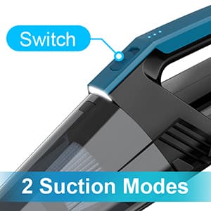 Cordless Car Vacuum Lightweight High Power Handheld Vacuum Cleaner with LED Light, Upgraded Hand Vacuum for Car Home Office and Pet Hair, BlackBlue