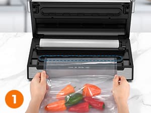 90Kpa Food Vacuum Sealer, Stainless Steel Vacuum Sealer Machine for Food with Double Heat Seal & Double Pump, Food Sealer Dry/Moist/Liquid Modes, Roll Storage and Cutter, Easy-Lock Handle and Clean