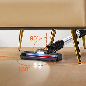 Cordless Vacuum Cleaner, 30Kpa/210W Stick Cordless Vacuum Up to 45 Mins Runtime, 8 in 1 Lightweight Vacuum for Hardwood Floor Carpet Pet Hair (Black-red)