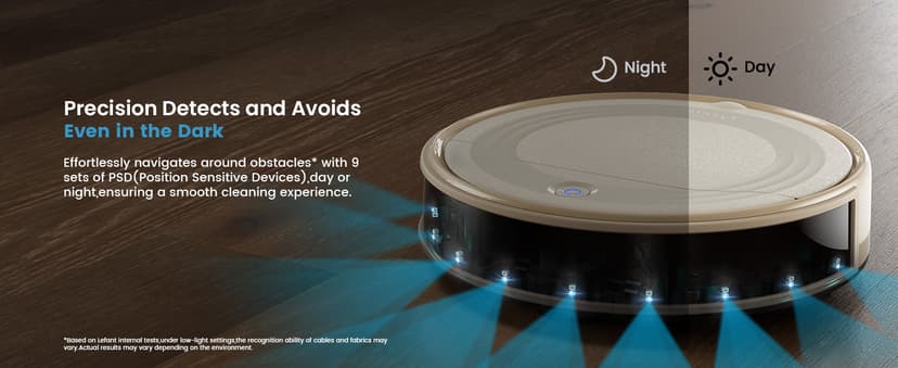 Lefant M310 Robot Vacuum Cleaner, 4500Pa Strong Suction with PreciSense Avoiding, Slim, Self-Charging, 160Mins Runtime, App/Wi-Fi/Alexa, Ideal for Pet Hair & Hard Floor Cleaning