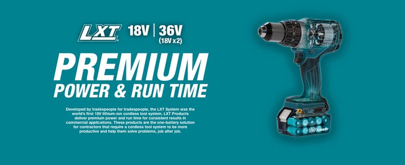 Makita XPH15ZB 18V LXT Lithium-Ion Sub-Compact Brushless Cordless 1/2" Hammer Driver-Drill, Tool Only, Black