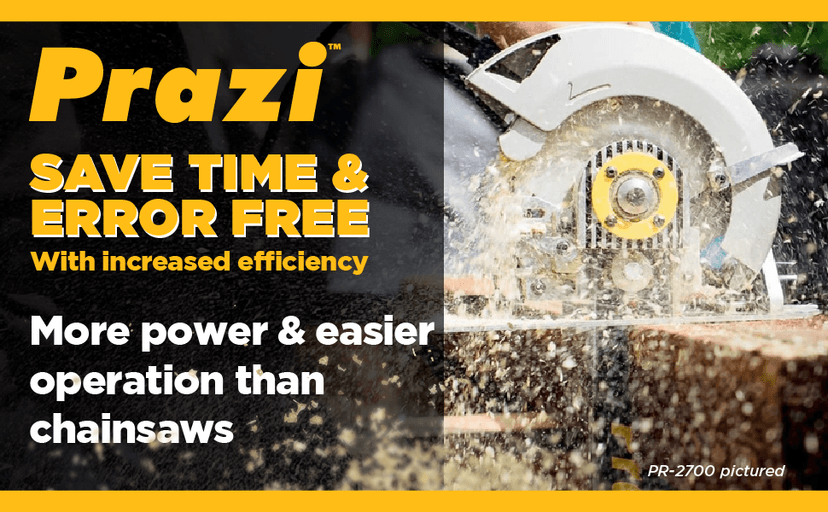 Prazi 12" Beam Cutter Attachment for Non-Worm Circular Saws – Model PR2700 for 7-1/4" Circular Saws, Non-Worm Drive – American Owned Company – Increase Cut Depth from 2-1/2” to 12”