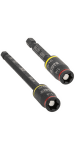 Klein Tools 32768 Impact Driver Set, 3-in-1 SAE Impact Socket and Bit Holder, Flip Socket with Nut Drivers in 1/4 and 5/16 Hex Sizes, 3 and 5-Inch Lengths, 2-Piece