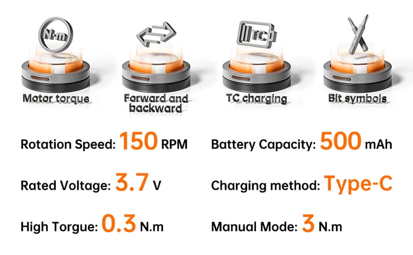 Electric Screwdriver Set, Precision Screwdriver Set, Magnetic Drill Bit, Magnetic Storage, Mini Precision Electric Screwdriver Repair Kit for PC RC Electronics