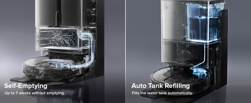 roborock Qrevo Master Robot Vacuum and Mop Combo, 10,000Pa Suction, FlexiArm Design Side Brush & Mop, Auto Mop Washing & Drying, Self-Emptying&Refilling, Dock Self-Cleaning, Obstacle Avoidance, Black