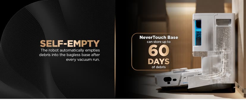 Shark Robot Vacuum & Mop Combo, PowerDetect NeverTouch Pro, Self-Emptying, Self-Refill with Self-Clean Pad Wash & Dry, 60-Day Debris Capacity, 30-Day Refill Tank, 5 PowerDetect Technologies, AV2800ZE