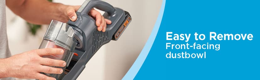 BLACK+DECKER POWERSERIES+ 20V MAX Cordless Vacuum Cleaner, Stick Vacuum Rechargeable with LED Floor Lights, Anti-Tangle Lightweight, Removable Battery (BHFEA18D1)