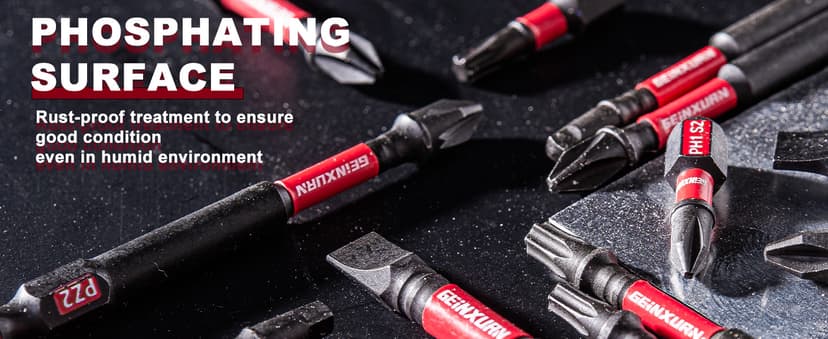 Impact Tough Magnetic Mixed 45Pack Insert Driver Bits, S2 Alloy Steel Screwdriver Power Bits Set with 1Pcs Impact Magnetic Bit Holder