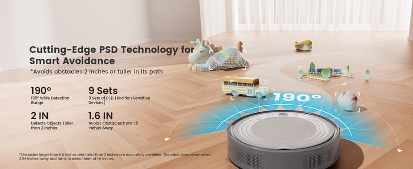 Lefant M310 Robot Vacuum Cleaner– 4500Pa Suction, Ultra-Slim & Quiet, PreciSense Obstacle Avoidance, WiFi/App/Voice Control, 160-Min Runtime, Self-Charging – Ideal for Pet Hair & Hard Floors (Gray)