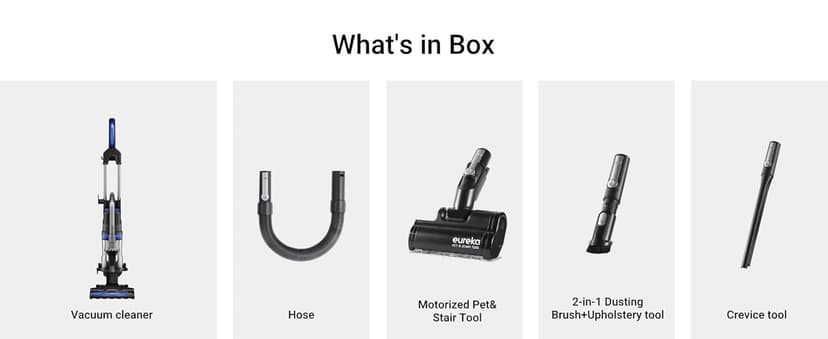 Eureka Pet Upright Vacuum Cleaner for Carpet and Hard Floor, Powerful Bagless Vacuum Cleaner for Home with HEPA Filter and Pet Tool, OmniVerse NEU801BL with QuickShift Technology, Blue