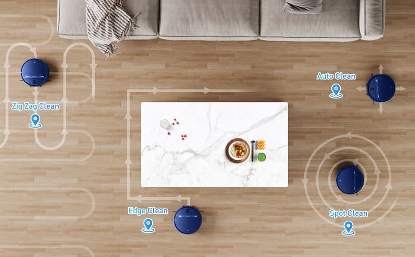 Robot Vacuum and Mop Combo, 2-in-1 Mopping Robot Vacuum Cleaner with 2300Pa Suction, 2.87'' Slim Design, Wi-Fi/App/Voice Control, 3D Obstacle Avoidance&Self-Charging for Hard Floors, Carpets, Pet Hair