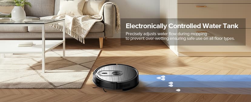 Robot Vacuum and Mop Combo, Vacuuming & Mopping 2 in 1 Robot 3200Pa Max Suction,with Schedule, App/Bluetooth/Voice, Self-Charging Robot Vacuum Cleaner, Slim, Ideal for Pet Hair, Hard Floor, Carpet