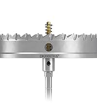 4 Pcs TCT Hole Saw Drill Bit Set,3/4” to 1-1/2” Tungsten Carbide Hole Saws Kit for Stainless Steel Hard Metal Plastic Wood, 1” Cut Depth, with Detachable Pilot Drill Bits, Allen Wrench