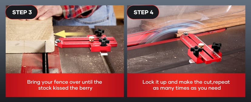 Saker Thin Rip Jig Table Saw Jig Guide, Making Repetitive Narrow Strip Cuts, Fit for 3/4" x 3/8" Slots, for Table Saw Band Saw Router Table