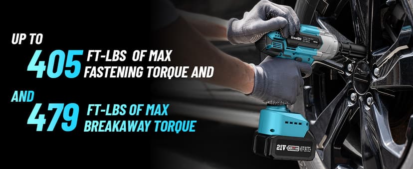 Seesii Cordless Impact Wrench 1/2 inch, High Torque 479 Ft-lbs(650Nm) Brushless Impact Gun,2500RPM w/2x4.0 Battery, 6 Sockets,8 Drill Bits, High Torque Power Impact Driver for Car Home,WH700