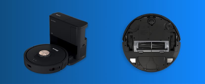 Shark AV2310AE Matrix Self-Emptying Robot Vacuum with No Spots Missed on Carpets and Hard Floors, Precision Home Mapping, Perfect for Pet Hair, Bagless, 45-Day Capacity Base, Wi-Fi Black/Brass