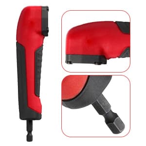 Right Angle Attachment Electric Screwdriver Repair 90 Degree Corner Device, ABS Handle Screwdriver Socket Adapter Drill Bit Corner Adapter for 18v Impact Driver and Drill Bit, (Size:13.5x3.5x2cm)