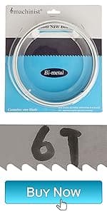 Imachinist S6412121014 Bi-Metal Band Saw Blades 64-1/2" X 1/2" X 10/14TPI Variable Teeth M42 for Metal