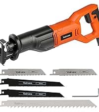 120V Reciprocating Saw, 6.0 Amp Variable Speed Corded Reciprocating Saw with 4/5" Stroke Length, 3000 SPM and 4-1/2" Max for Wood, Metal, PVC Pipe Cutting