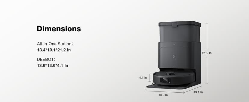 ECOVACS DEEBOT N30 Omni Robot Vacuum and Mop, 10000Pa Suction, TruEdge Adaptive Edge Mopping, ZeroTangle 2.0 Technology, Hot Air-Drying, Self-Emptying, Auto-Lift Mopping, Obstacle Avoidance