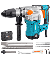 Berserker 1-9/16" SDS-Max Heavy Duty Rotary Hammer Drill with Vibration Control,Safety Clutch,13 Amp 3 Functions Demolition Rotomartillo for Concrete-Including 4 Drill Bits,2 Chisels,Carrying Case