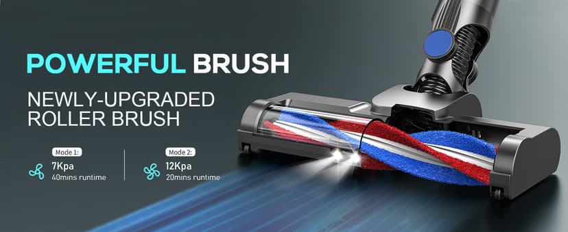 Vacuum Cleaner for Home, Cordless Vacuum Cleaner with 80000 RPM High-Speed Brushless Motor, Max 40 Mins Runtime, 5 Stages High Efficiency Filtration Vacuum for Hard Floors