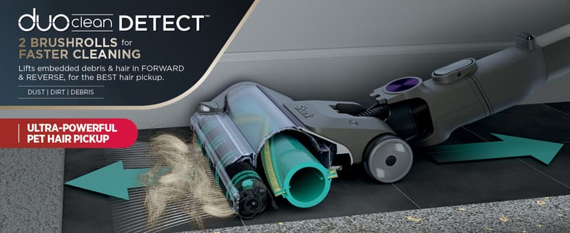 Shark PowerDetect Cordless Stick Vacuum, Powerful Suction, HEPA Filtration, 70-Minute Runtime, Carpet & Hard Floor, Portable, XL Dust Cup, Stick Vacuum for Pet Hair, Dark Gray, IP1251