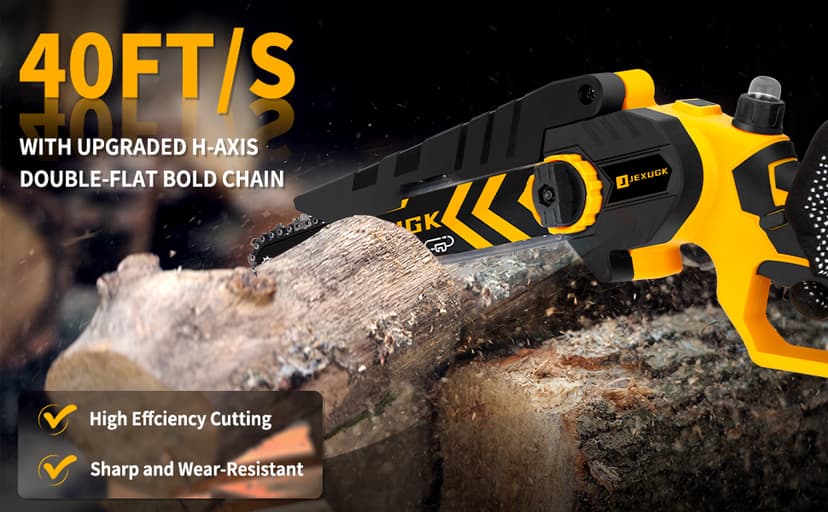 Brushless Mini Chainsaw, 8" & 6" Hand Held Cordless Chain Saw with 2 x 4.0Ah Battery, Portable Small Electric saw Cordless with 4 Chain Guide, Mini Motosierra for Tree Pruning Wood Cutting