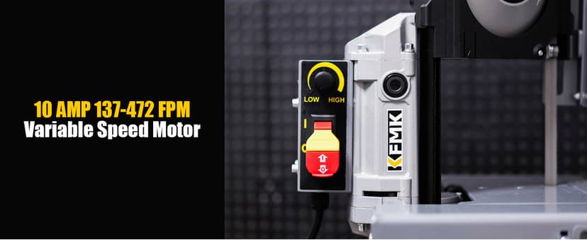 10A Variable Speed Metal Band Saw with Large Workbench, 5" Cutting Capacity, Adjustable Speed 137-472 FPM, BandSaw Perfect for Metalworking, Knife Cutting