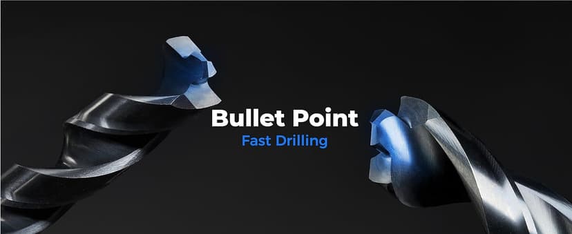 toolant Cobalt Drill Bit Set for Metal and Steel (Pro), Titanium Aluminum Nitride Coated (TiAlN) with Bullet Point Tip, for Hardened Metal, Stainless Steel, 21pcs 1/16"-1/2"