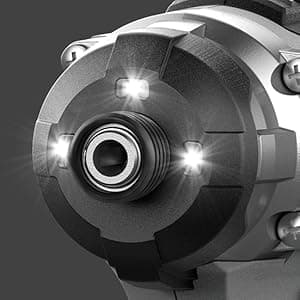 Litheli Cordless Impact Driver, 1150 In-Lbs Torque, 1/4″ Quick-Release Hex Chuck, with 20V 2.0 Ah Battery, 3 Socket Adapters, 2 Driver Bits