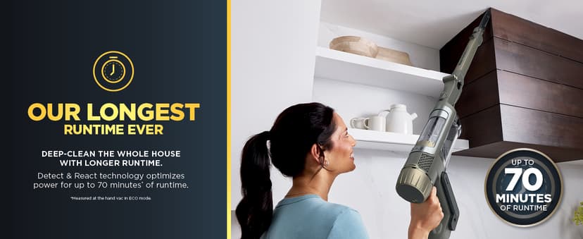 Shark PowerDetect Clean & Empty Cordless Stick Vacuum & Auto-Empty System, Powerful Suction, HEPA Filtration, Carpet & Hard Floor, Portable, Stick Vacuum for Pet Hair, Dark Gray, IP3253