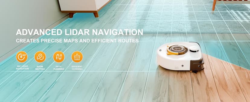 Robot Vacuum for Pet Hair, Automatic Robot Vacuum Cleaner Self Cleaning Brushroll, Robotic Vacuum Ideal for Carpet, 22,000 Pa Square