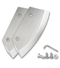 Nylon 8 Inch Ice Auger, 35.95 Inch Extended for Drilling Deep Ice Fishing Holes, Durable Polymer Auger Drill Bit for Ice Post Hole Digger w/Sharp Blade & Cover, Ice Auger Adapter with Handle-Yellow