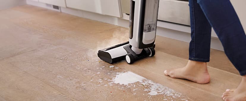 Tineco Floor ONE S5 Steam Corded Wet Dry Vacuum All-in-one, Hardwood Floor Cleaner Great for Sticky Messes, Smart Steam Mop for Hard Floors with Digital Display and Long Run Time