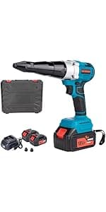 Cordless Reciprocating Saw | 21V 2000mAh * 2 Batteries, 3000RPM, 28mm Stroke Length, 4 Blades | Electric Power Reciprocating Saw for Wood/Metal/PVC Cutting