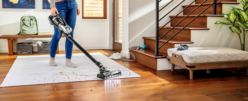 Bissell ICONPet Turbo Vacuum with Powerful Turbo Boost Suction, Tangle Free Brush Roll, & Parking Break, LED Crevice + Dusting Brush Tool, LED Motorized TurboBrush Tool, & Wall Mount. Color May Vary