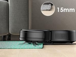 W6+ Robot Vacuum Cleaner,2800Pa Suction,720ml Large Capacity,120 Mins Runtime,Self-Charging Slim Robotic Vacuums,APP/Voice/Remote Control,No Entanglement Suction Port Ideal for Pet (Black)