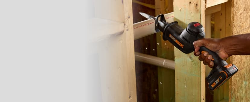 WORX 20V Cordless Reciprocating Saw for Wood, 1" Stroke Length, Brushless Motor, Lightweight Design WX501L