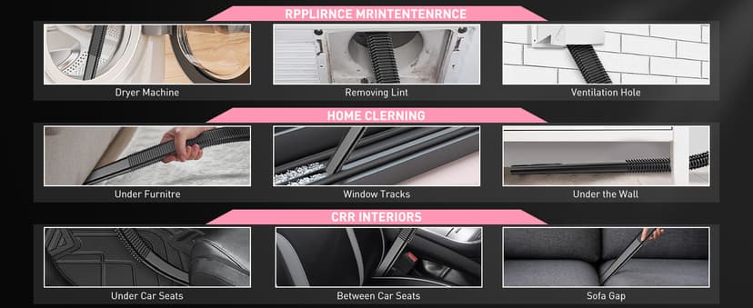 Cordless Vacuum Cleaner, 10-in-1 Vacuum Cleaners for Home with 28.75 in Hose, LED Display, Anti-Tangle Brush, Lightweight Stick Vacuums for Carpet, Pet Hair, Hardwood Floors, Dryer (Pink)