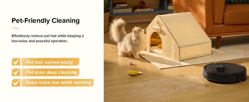 roborock Q7 M5 Robot Vacuum and Mop Combo, 10,000Pa HyperForce Suction, Robotic Vacuum Cleaner, Dual Anti-Tangle System, APP-Controlled Mopping, LiDAR Navigation, for Pet Hair and Carpet, Black