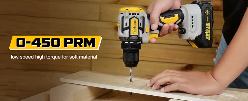 20V Brushless Drill Set, Cordless Power Drill with 2.0Ah Battery,119 PCS Combo Tool Kit for Men, 10mm 3/8" Keyless Chuck, 21+1 Torque Setting Power Tool Set for DIY Garden House Office Repair