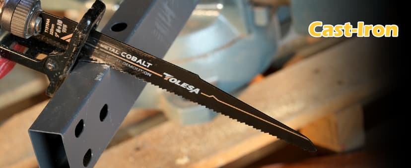 TOLESA Heavy Metal Cutting Reciprocating Saw Blades 9 Inch 14TPI for Pipe, Rebar, Bi-Metal Sabre Saw Blades 5 Pack