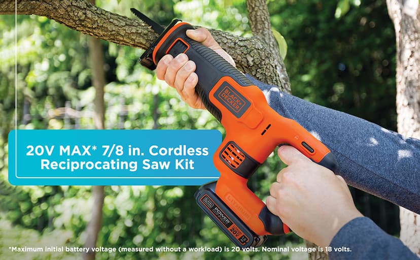 BLACK+DECKER 20V MAX* Cordless Reciprocating Saw Kit (BDCR20C)